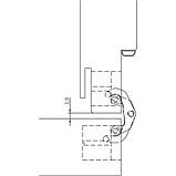Петля прихована Anselmi AN 130 2D колір хромована матова, фото 6
