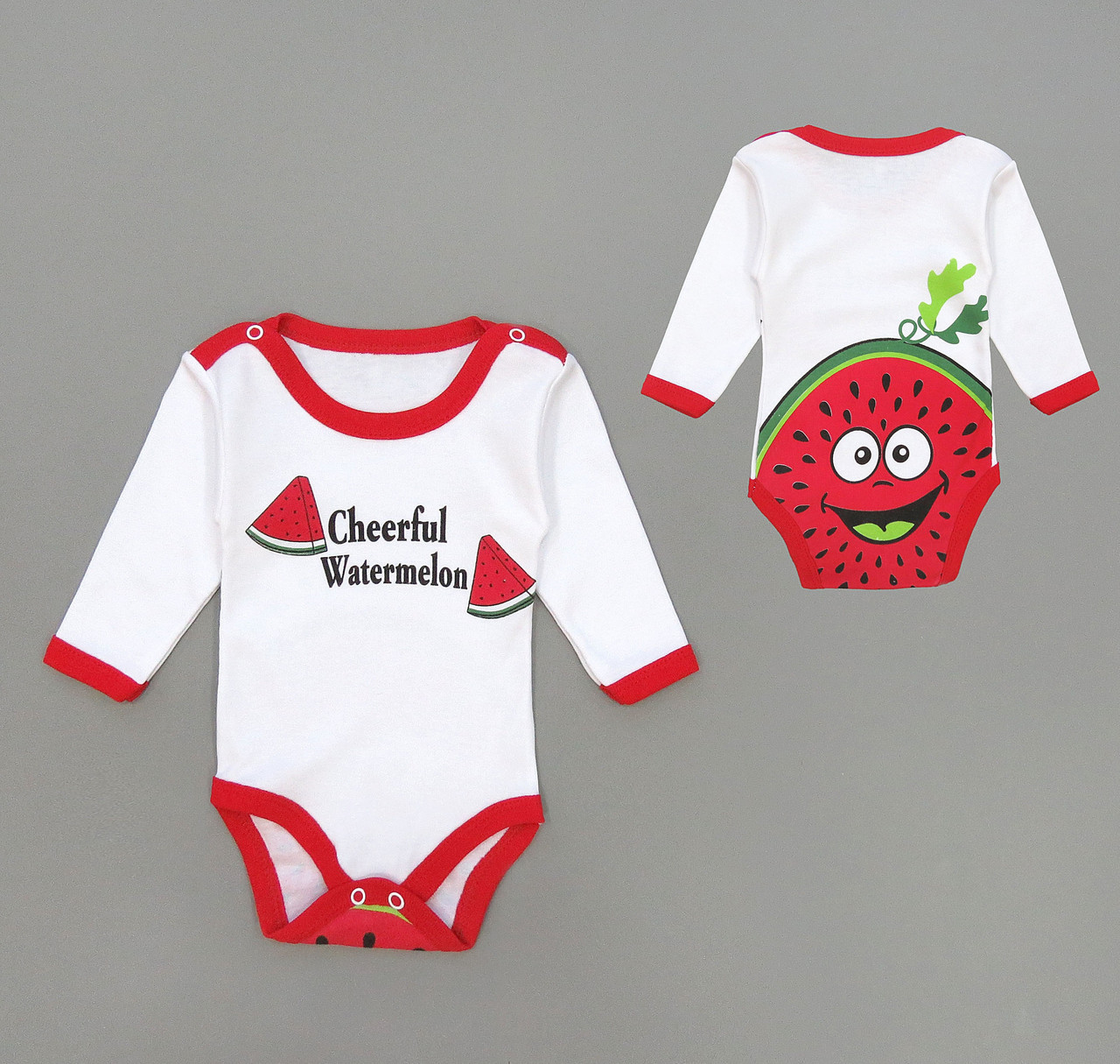 Боди "Арбузик" с длинным рукавом унисекс. 6 мес, фото 1