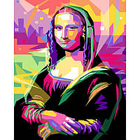 Картина по номерам Strateg Поп-арт Мона Лиза размером 40х50 см (GS463)