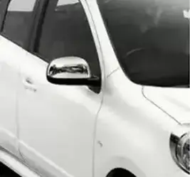 Накладки на дзеркала (2 шт., нерж) OmsaLine - Італійська нержавійка для Nissan Note 2013↗ рр.