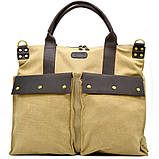 Універсальна сумка унісекс мікс тканини канвас і шкіри TARWA RC-1355-4lx, фото 2