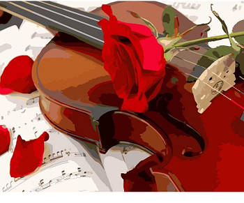 Набір для розпису по номерах Троянда скрипаря Strateg розміром 40х50 см (GS178)