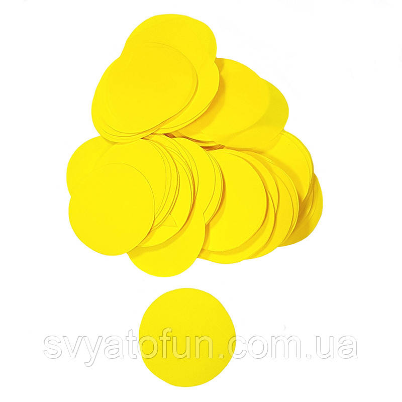 Конфетті Кружечки 23мм жовтий 50г