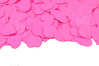 Конфетти Сердечки 23мм розовый 250г