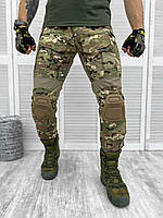 Летние тактические штаны с наколенниками Tactical Rip-Stop Мультикам брюки Рип Стоп