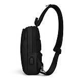 Рюкзак з однією лямкою Mark Ryden MR7191 з USB-портом (Чорний), фото 2