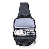 Рюкзак з однією лямкою Mark Ryden MR7191 з USB-портом (Чорний), фото 4