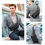 Сумка слінг чоловіча Mark Ryden MR8712 водонепроникна (Чорний), фото 4