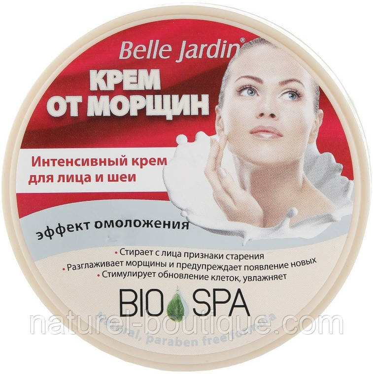 Крем для обличчя та шиї Belle Jardin Spa Naturelle проти зморщок для шкіри будь-якого типу Колаген та Еластин