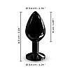 Металева анальна пробка з кристалом Dorcel Diamond Plug Black M Bomba💣, фото 5