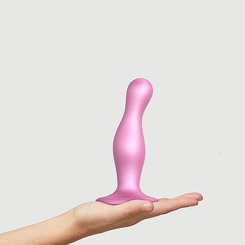 Насадка для страпона Strap-On-Me Dildo Plug Curvy Rose Dragee Metallic M Bomba💣