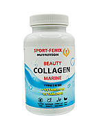 Морской коллаген Beauty SPORT-FENIX для кожи и волос Collagen Marine Type 1&3 Гидролизованный 120 капсул