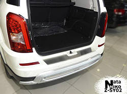 Накладка на бампер з загином Ssang Yong REXTON W з 2014 р. (NataNiko)