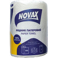 Бумажные полотенца Novax Джамбо 3 слоя 350 листов 1 рулон (4820267280061) - Топ Продаж!