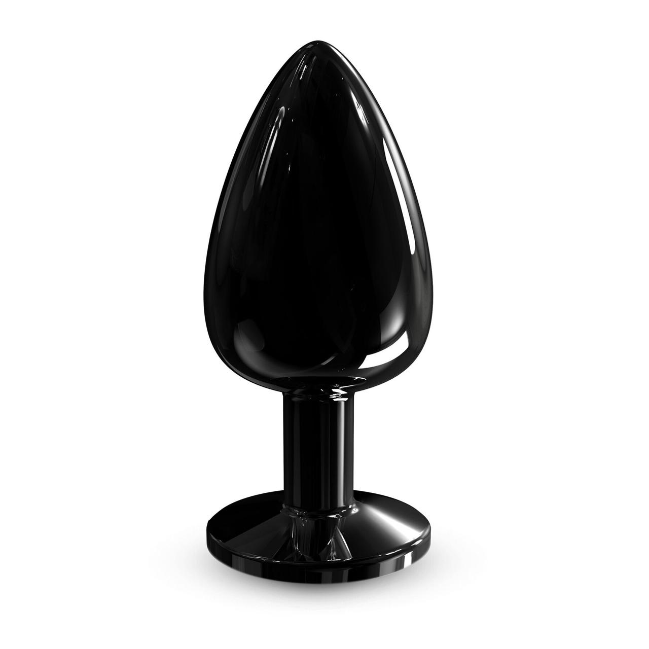 Металева анальна пробка з прикрасою у формі кристала Dorcel — Diamond Plug BLACK L KW