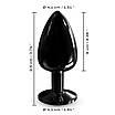 Металева анальна пробка з прикрасою у формі кристала Dorcel — Diamond Plug BLACK L KW, фото 6