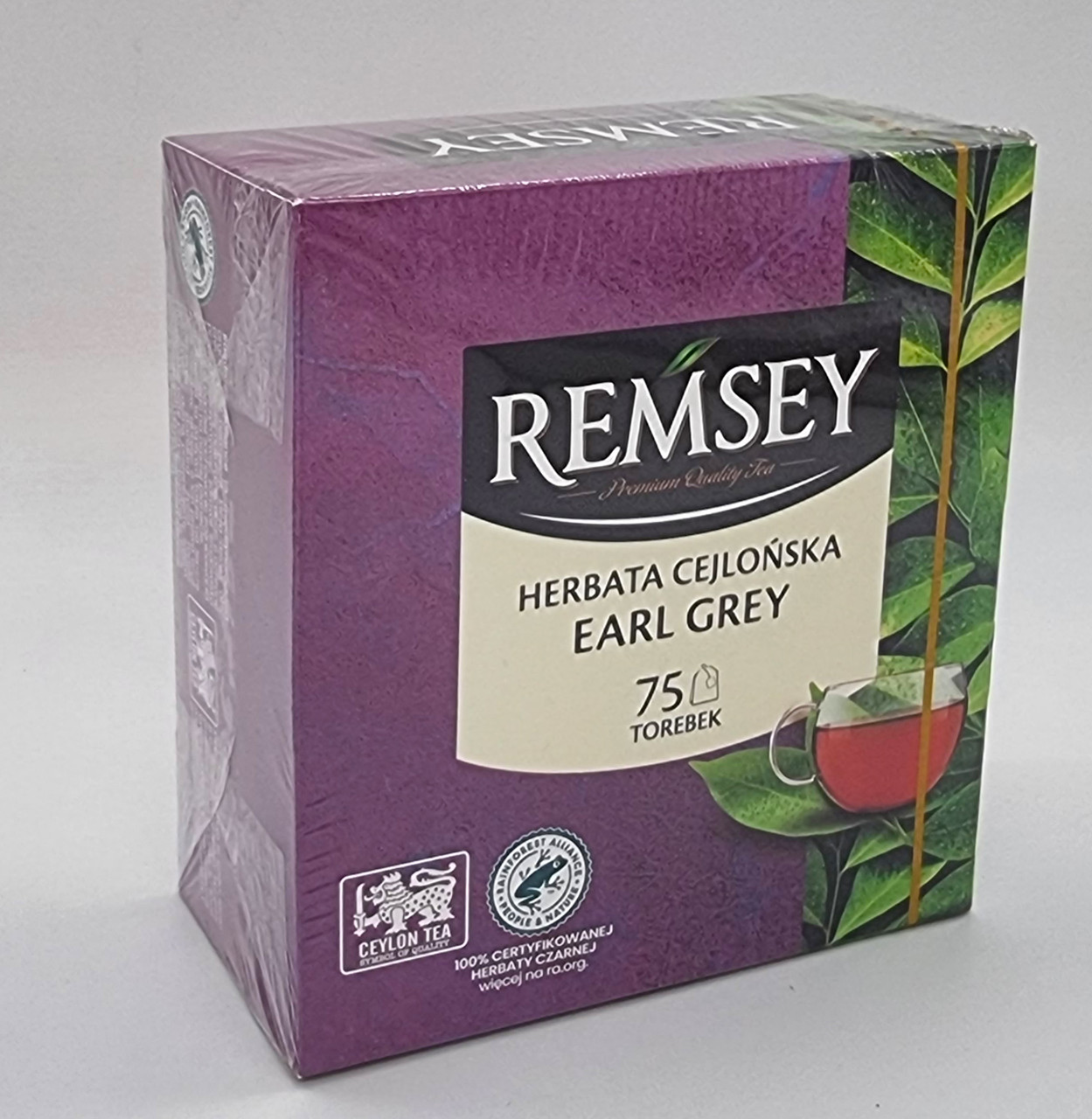 Чай чорний цейлонський "Remsey" Earl Grey з бергамотом 75 пак. Польща