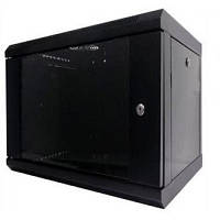 Шафа настінний Hypernet 9U 19" 600x350 (WMNC-35-9U-FLAT-BLACK)