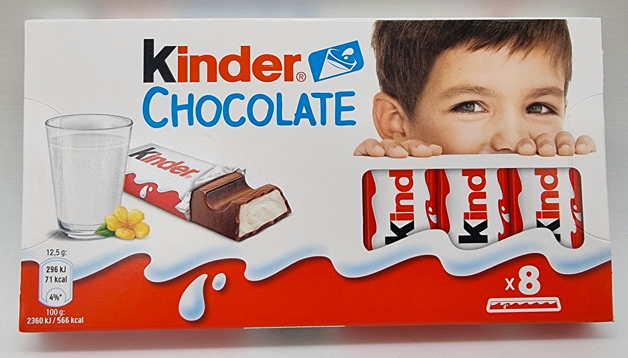 Батончик Kinder Chocolate 8 порції 100 г