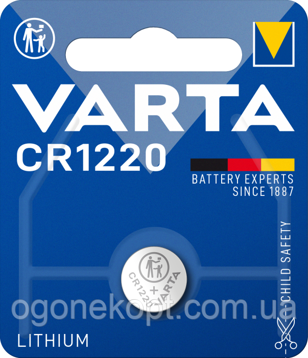 Батарейки Varta — Professional Electronics CR1220 Lithium / Li-Ion 3V 1/10/100 шт.