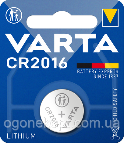 Батарейки Varta — Professional Electronics CR2016 Lithium / Li-Ion 3V 1/10/100 шт., фото 1