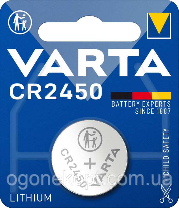 Батарейки Varta — Professional Electronics CR2450 Lithium / Li-Ion 3V 1/10/100 шт.