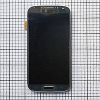 LCD дисплей Samsung i9500 Galaxy S4 с сенсором и рамкой синий Original