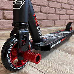 Самокат для трюків Best Scooter Червоний, дитячий надійний трюковий самокат HIC система 2 пеги