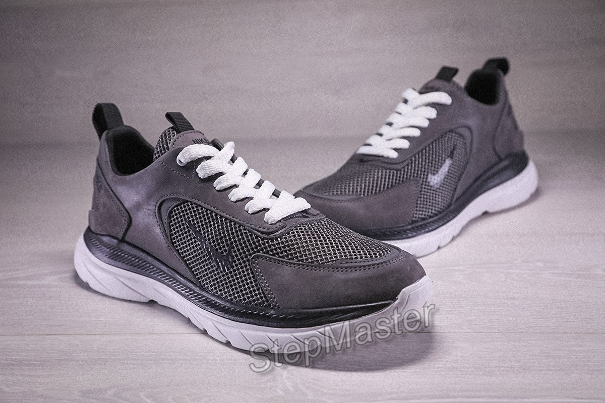 Чоловічі кросівки Nike Silver шкіра-сітка