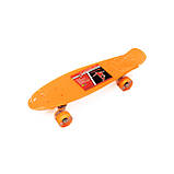Скейт для дітей зі світними колесами пенні борд, скейтборд Profi MS0848-5 Помаранчевий, фото 2