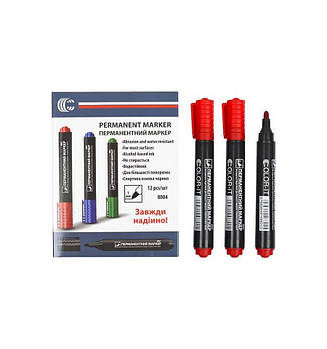 Маркер червоний COLOR-IT 8004(Red) Diamont "C" в пакованні 12 шт.