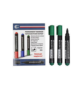 Маркер зелений COLOR-IT 8004(Green) Diamont "C" в пакованні 12 шт.