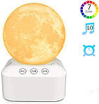 Нічник Луна + білий шум і колонка генератор білого шуму Adna Bell колонка білий шум для сну 2000 мАг, фото 2