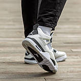 Чоловічі баскетбольні кросівки Air Jordan 4 Retro White Grey Black, фото 4