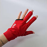 Бильярдная перчатка удобная для кия игры в бильярд IBS Красная (KS-0516)