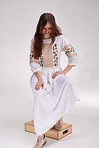 Жіноча вишита сукня MEREZHKA "Калина" (біла), фото 2