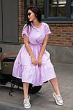 Легка літня сукня з воланом по низу Тканина полірована бавовна Розміри 58-60, фото 6