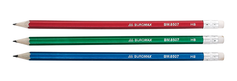 Олівець графітовий з гумкою BM.8507 BuroMax