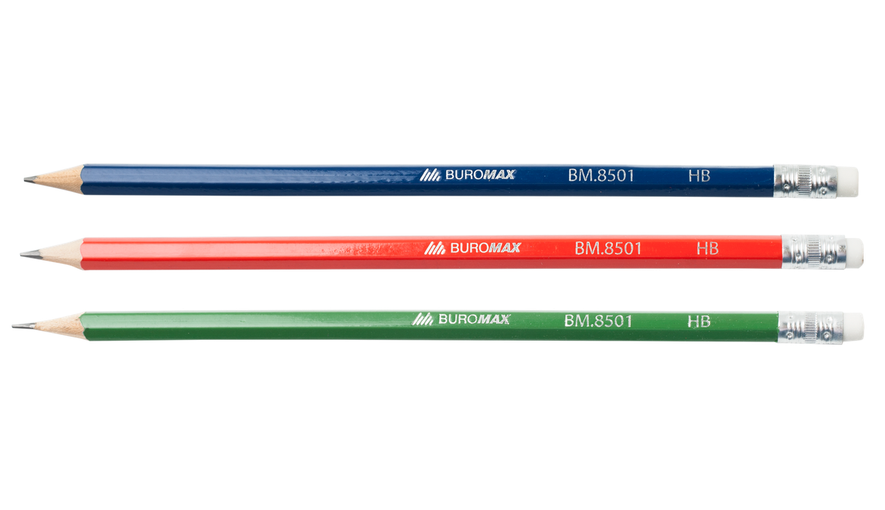 Олівець графітовий з гумкою BM.8501 BuroMax