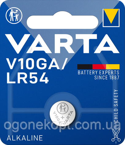 Батарейки Varta V10 LR54 AG10 АЖ10 189 389 1130 Professional Electronics, фото 1