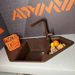 Теракотова кутова мийка 1000 х 500 х 25 Adamant SPIRIT