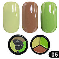 Гель-краска Solid Color Gel 3, Global Fashion Повышенной плотности 15гр. Khaki 05