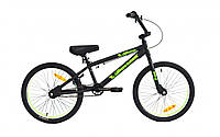 ТОП! Велосипед трюковый для подростка CROSSRIDE FREESTYLE ST BMX 20" Черно-зеленый, бмикс 20 дюймов