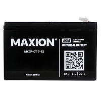 Промышленный аккумулятор MAXION AGM 12V 7Ah L+ (левый +) 12-7