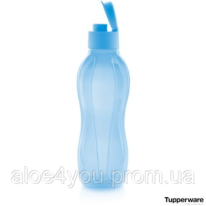 Екопляшка (750 мл) з клапаном блакитна, багаторазова пляшка для води Tupperware (Оригінал)