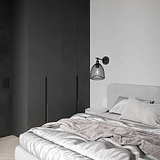 Чорне бра лофт з сітчастим плафоном (07-W144-1 BK), фото 5