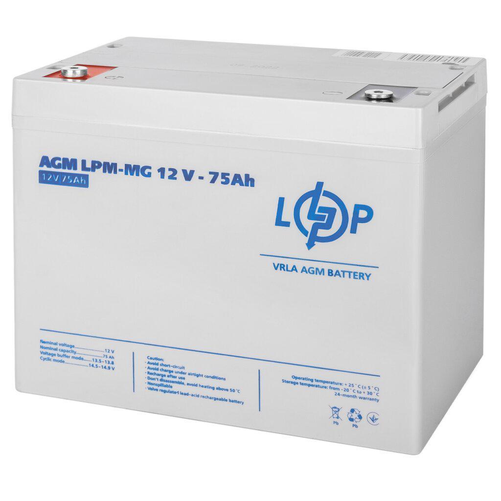 Акумулятор мультигелевий LogicPower AGM LPM-MG 12V - 75 Ah