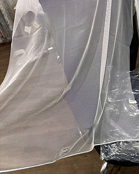 Тюль  висота 3,м сітка грек білого кольору з обважнювачем Туреччина