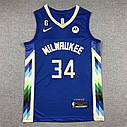 Форма баскетбольна синя Адетокунбо Мілуокі Бакс Antetokounmpo No34 команда Nike Milwaukee Bucks, фото 2