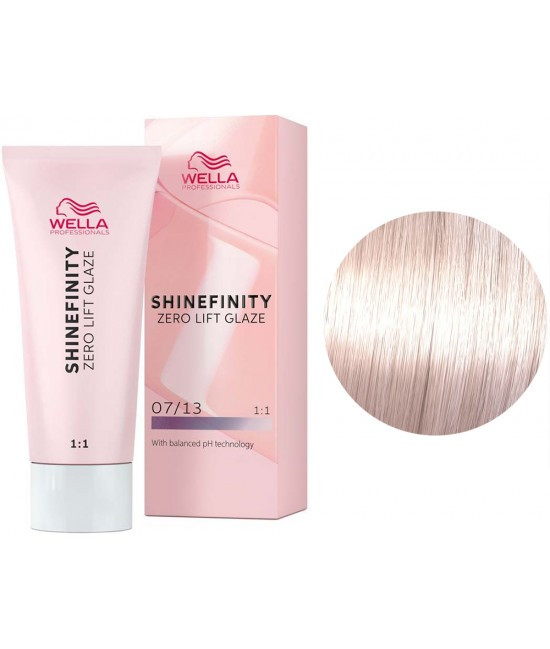 Фарба для волосся Wella Shinefinity 60 мл. 07/13 середній блондин попелясто-золотий, фото 1